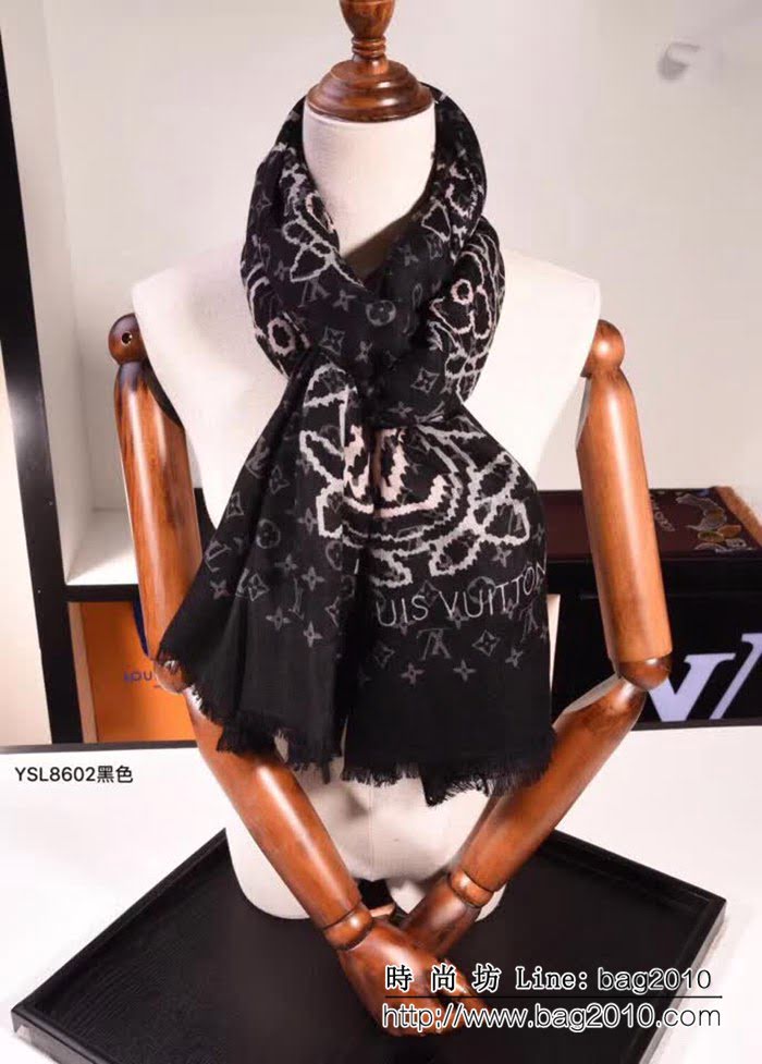 路易威登LV限量Vivienne太陽花系列羊絨圍巾 YSL8602 LLWJ6535